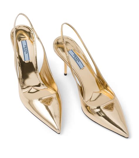 prada gold slingback shoes|Prada slingback shoes sale.